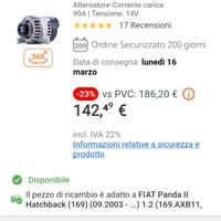 Alternatore panda 169