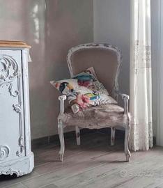 Poltrona sedia shabby chic