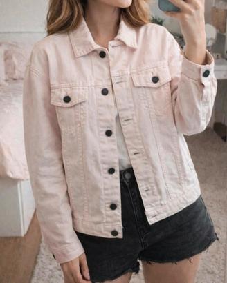 giacca jeans/denim vintage rosa pastello Subdued