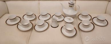 Servizio tea da 10 oro e cobalto