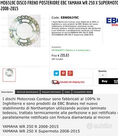 Disco freno post. Yamaha WR 250 R/X