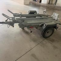 Carrello porta moto ellebi frenato ammortizzato