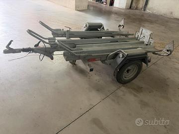 Carrello porta moto ellebi frenato ammortizzato