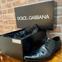 dolce & gabbana scarpa stringata pelle anguilla 42