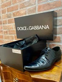 dolce & gabbana scarpa stringata pelle anguilla 42