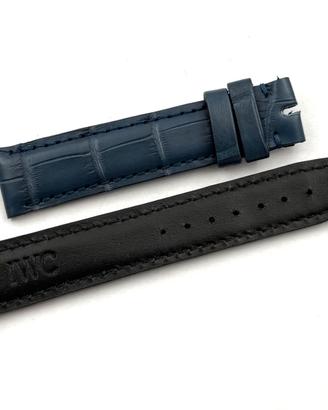 Cinturino IWC Vero Alligatore Blu jeans 17/16 mm