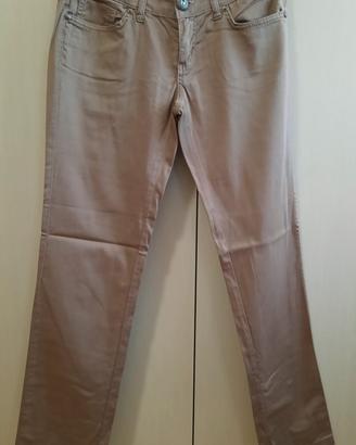 Pantaloni nocciola in cotone TG 44 Almanegra
