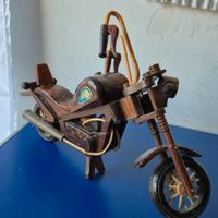 Modellino Motocicletta Vintage in Legno