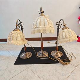3 lampade in ferro battuto