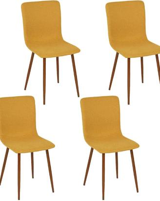 Set di 4 sedie gialle