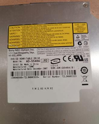 DVD/CD REWR  Sony NEC Optiarc In