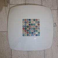 Plafoniera quadrata in vetro