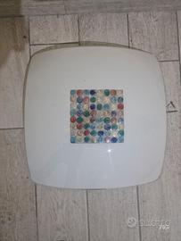 Plafoniera quadrata in vetro