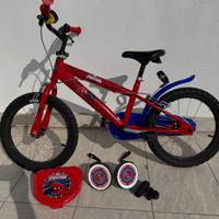 Bicicletta bambino Spiderman 3,4,5 anni misura 16