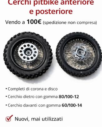 Cerchi cross pitbike