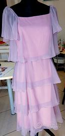 Vestito a balze lilla