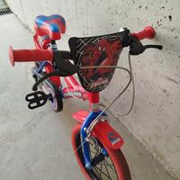 bicicletta di spiderman 14"