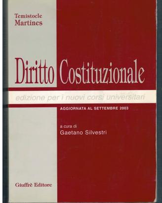 Diritto Costituzionale Temistocle Martines  2003