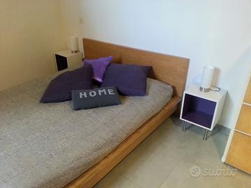 letto matrimoniale ikea malm rovere scuro