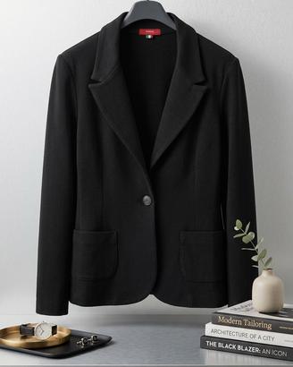 Blazer di felpa nero Tank Jeans in cotone 