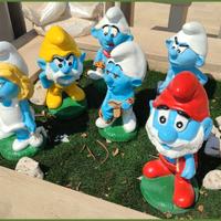 Serie completa Puffi Statue da Giardino