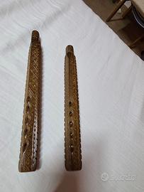 Coppia di flauti in legno anni 70