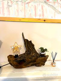Lampada in legno hand made