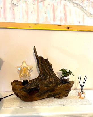 Lampada in legno hand made