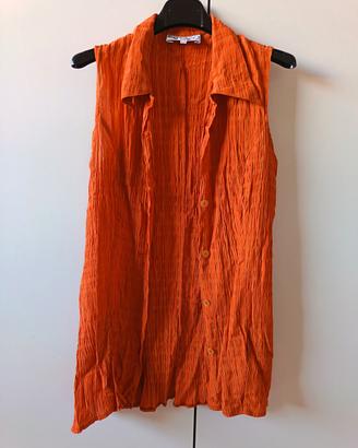 Gilet goffrato arancione