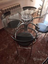 Tavolo di cristallo tondo 120 cm.NO SEDIE