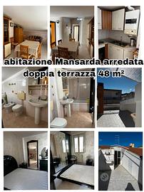 Appartamento arredato + doppia terrazza 48mq