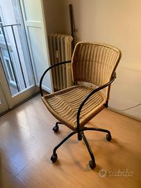 Sedia ufficio in vimini