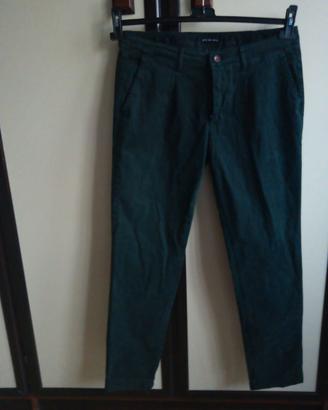 Pantaloni verde bottiglia tg 52