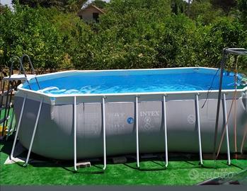 Piscina Intex 503x274x122h +Motore a sabbia+sdraio