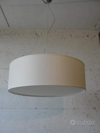 Lampadario in tessuto cilindro cm 50/60/80/100/