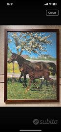 Quadro puzzle cavallo