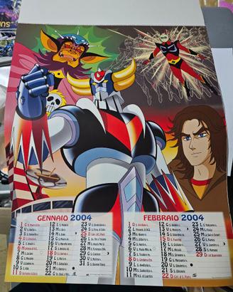 Calendario Anime 2004 Goldrake Jeeg Mazinga