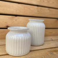 2 Vasi Vetro Bianco - Decorativi