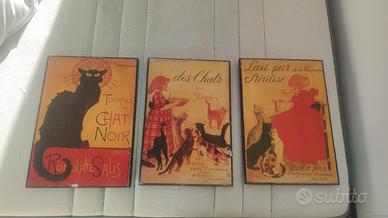 quadri Vintage gatto nero 