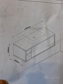 Mobile bagno sospeso