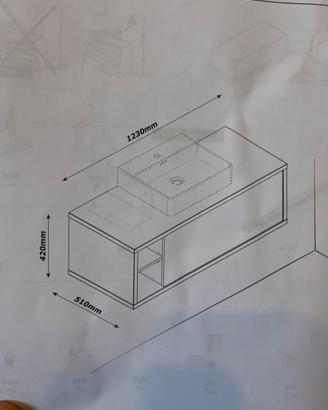 Mobile bagno sospeso
