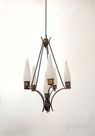 Lampadario 5 luci anni 50/60
