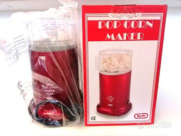 Pop corn maker Rosso metallizzato - NUOVA