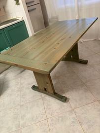 Tavolo Minacciolo Tolà in legno massello – Verde S