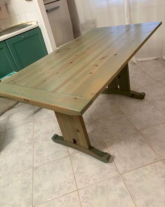 Tavolo Minacciolo Tolà in legno massello – Verde S