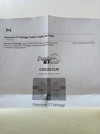 biglietto  passione gt noleggi valore 300 euro 