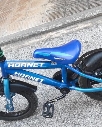 Bicicletta Bambino Hornet 12" Blu con rotelle