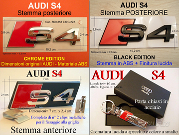 AUDI S4 Stemma Posteriore Anteriore Porta Chiavi