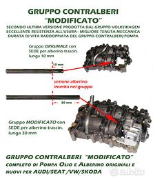 Modifica pompa olio contralberi ad ingranaggi