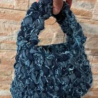 Borsa in fettuccia Denim, Jeans